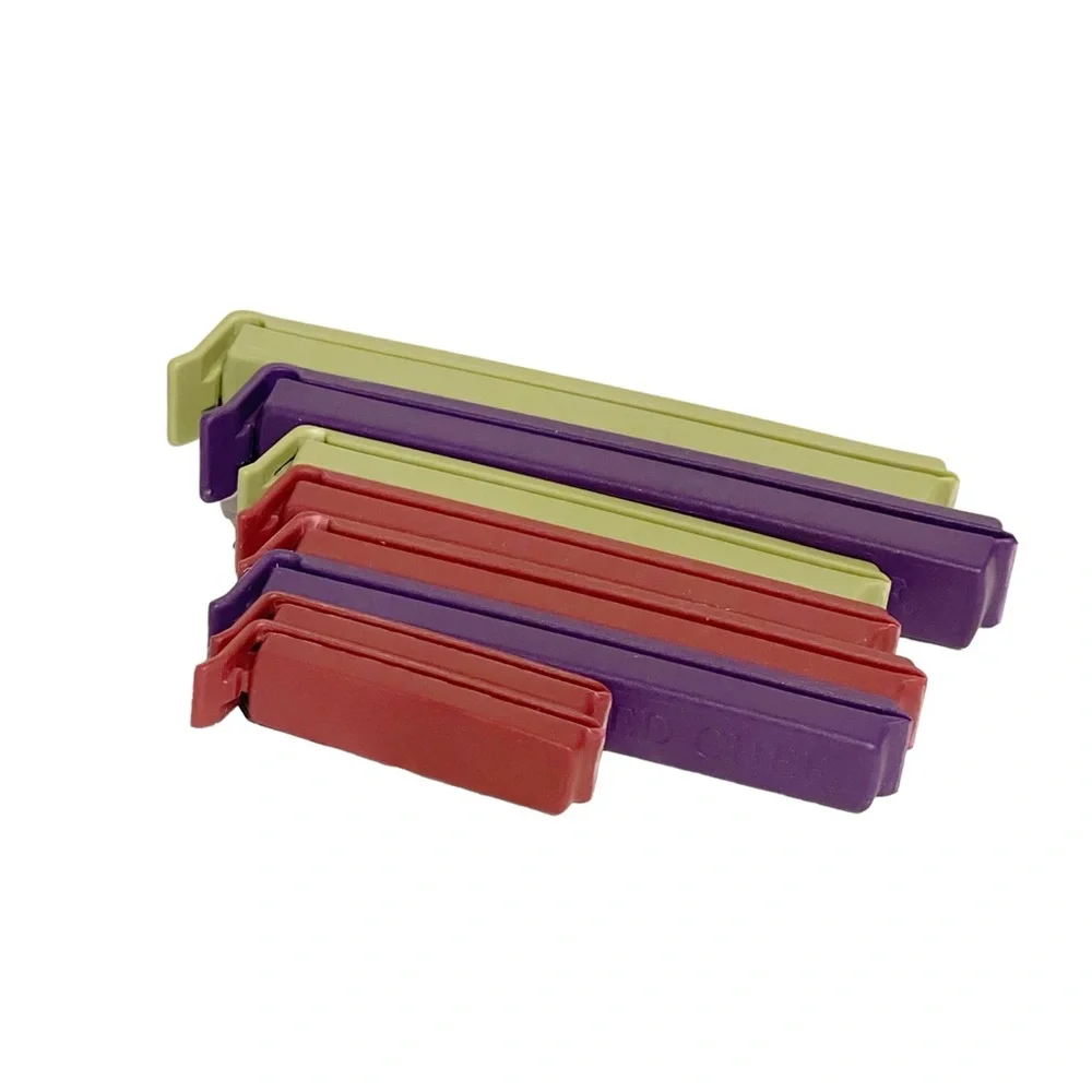 Pampered Chef Twixit 8 Clips 2652 Orange Dark Sage Eggplant Retired NEW Kitchen
